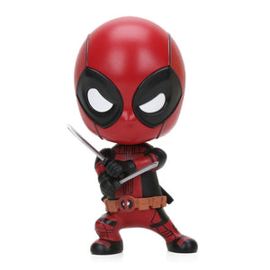 Mini 10cm Marvel Toys Deadpool Figure Bobble-Head 1/10 Scale Pre-painted Spider man Black Panther Collectible Model Dolls Toy