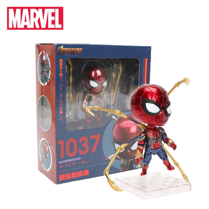 10cm Marvel Toys Nendoroid 1037 the Avengers Endgame Iron Spiderman PVC Action Figure Iron Spider Super Hero Collectible Model