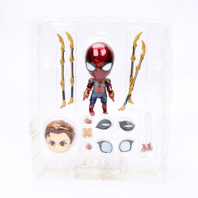 10cm Marvel Toys Nendoroid 1037 the Avengers Endgame Iron Spiderman PVC Action Figure Iron Spider Super Hero Collectible Model